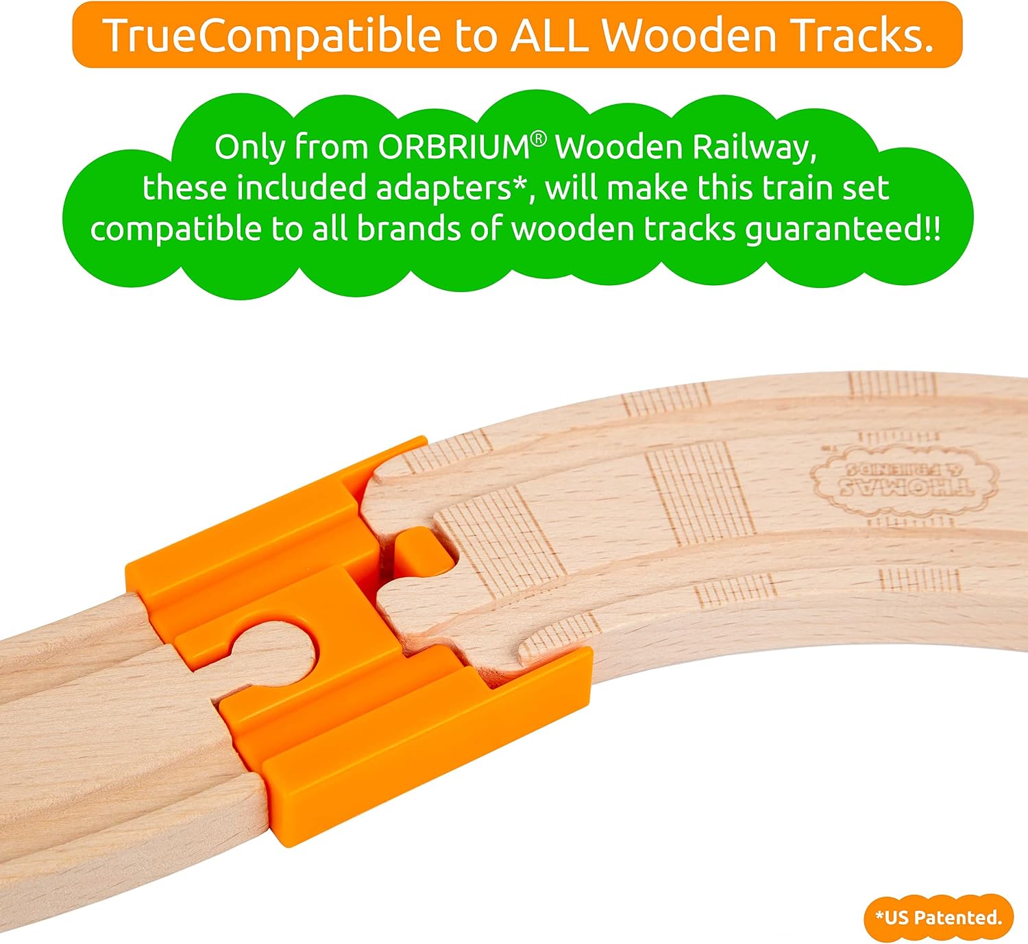 Wooden Train Tracks 68 Piece Expansion Pack Accessories with Arched Bridge, Engine Barge, Dock, Stop & Go Checkpoint