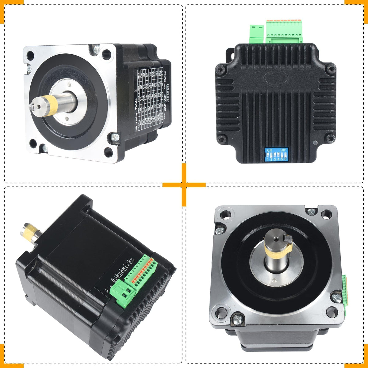 CNCTOPBAOS Integrated Nema34 Closed Loop Stepper Motor 4.5N.m 6A DC24V-60V
