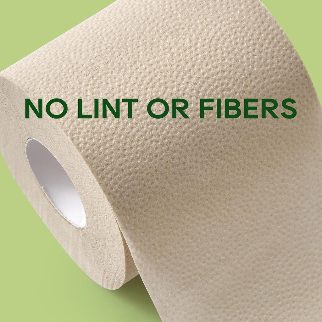 Bamboo Toilet Paper 2 Ply, 16 Double Rolls, 320 Sheets, Nature