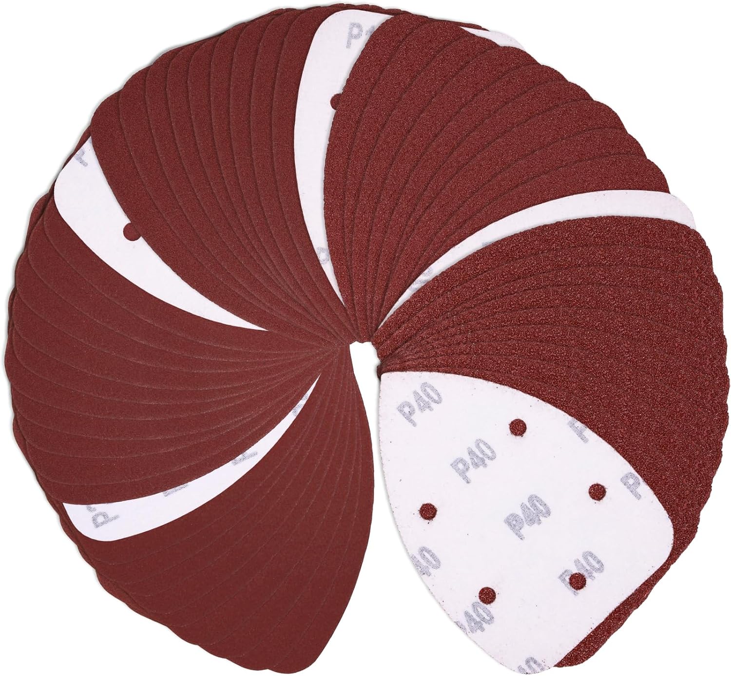 Mouse Detail Sander Sandpaper Sanding Paper Assorted Sanding Pads 40 80 120 180 240 Grits (50pcs Mouse Sandpaper) |