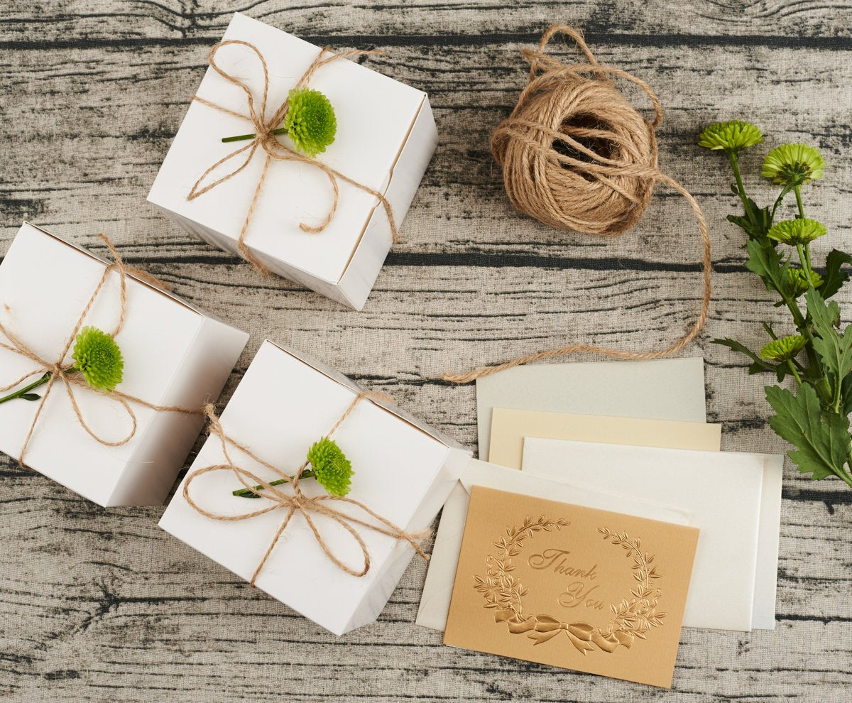 4x4x4 Gift Boxes 50 PC Small Gift Box with Lids Bulk White