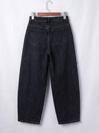 Women's Boyfriend Baggy Barrel Jeans Mid Rise Denim Ankle Pants