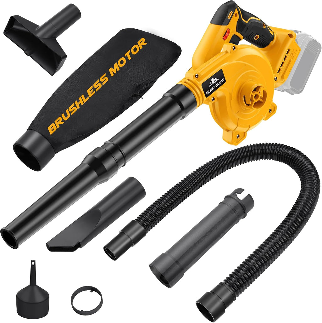 Cordless Leaf Blower for Dewalt 20V Battery,Electric Jobsite Air Blower with Brushless Motor,6 Variable Speed Up to