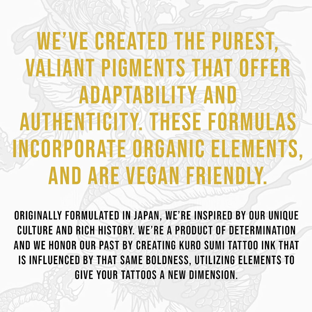 Japanese Tattoo Color Ink Pigments, Vegan Professional Tattooing Inks, Soft Greywash Shading Ink, 6 Ounce