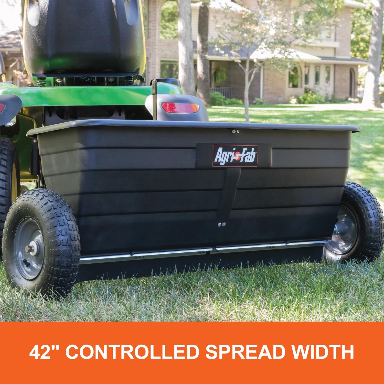Tow Behind Lawn and Garden Drop Spreader for Seed, Fertilizer, Salt and Ice Melt, 175 lb Capacity with 42 In Spread