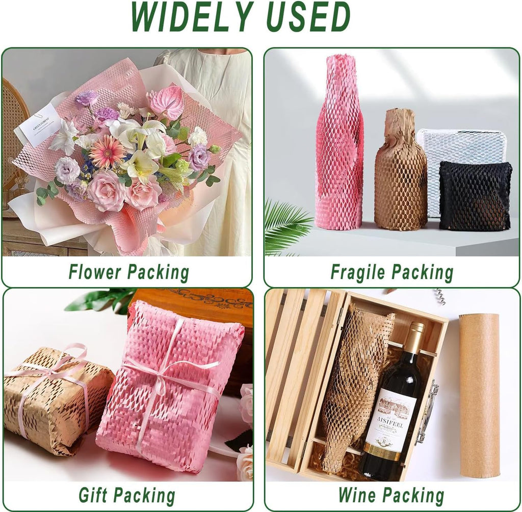 Honeycomb Packing Paper,12 inch x 200 ft Bubble Cushioning Wrap for Packing Moving,Products Gifts Wrapping