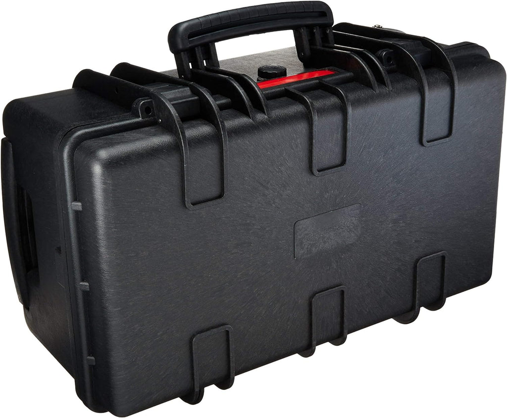 Hard Protective Camera Case with Wheels, Large, Black, 22"L x 14"W x 9.8"H