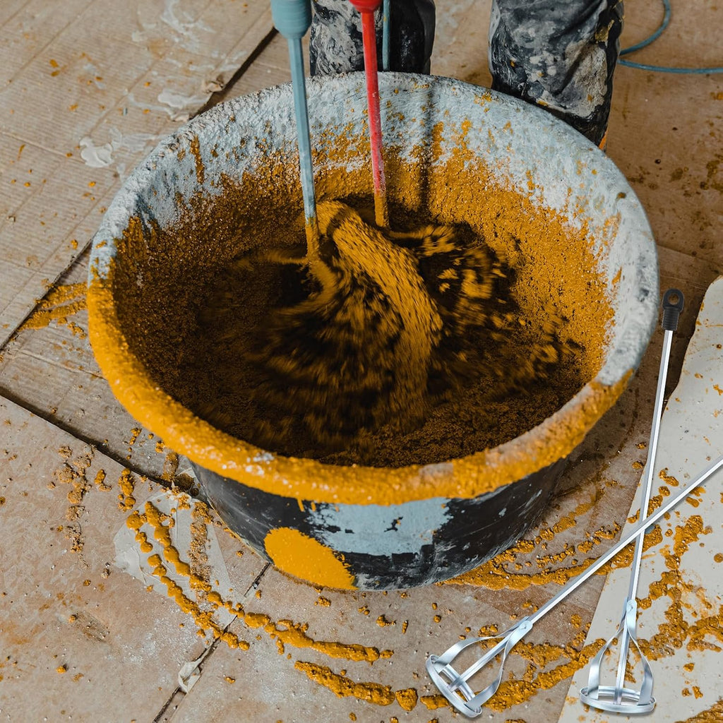 2 Pcs Paint Mixer for Drill 5 Gallon Paint Stirrer for Drill, 1 to 5 Gallon Buckets Fits Cement Mixing Paddle for