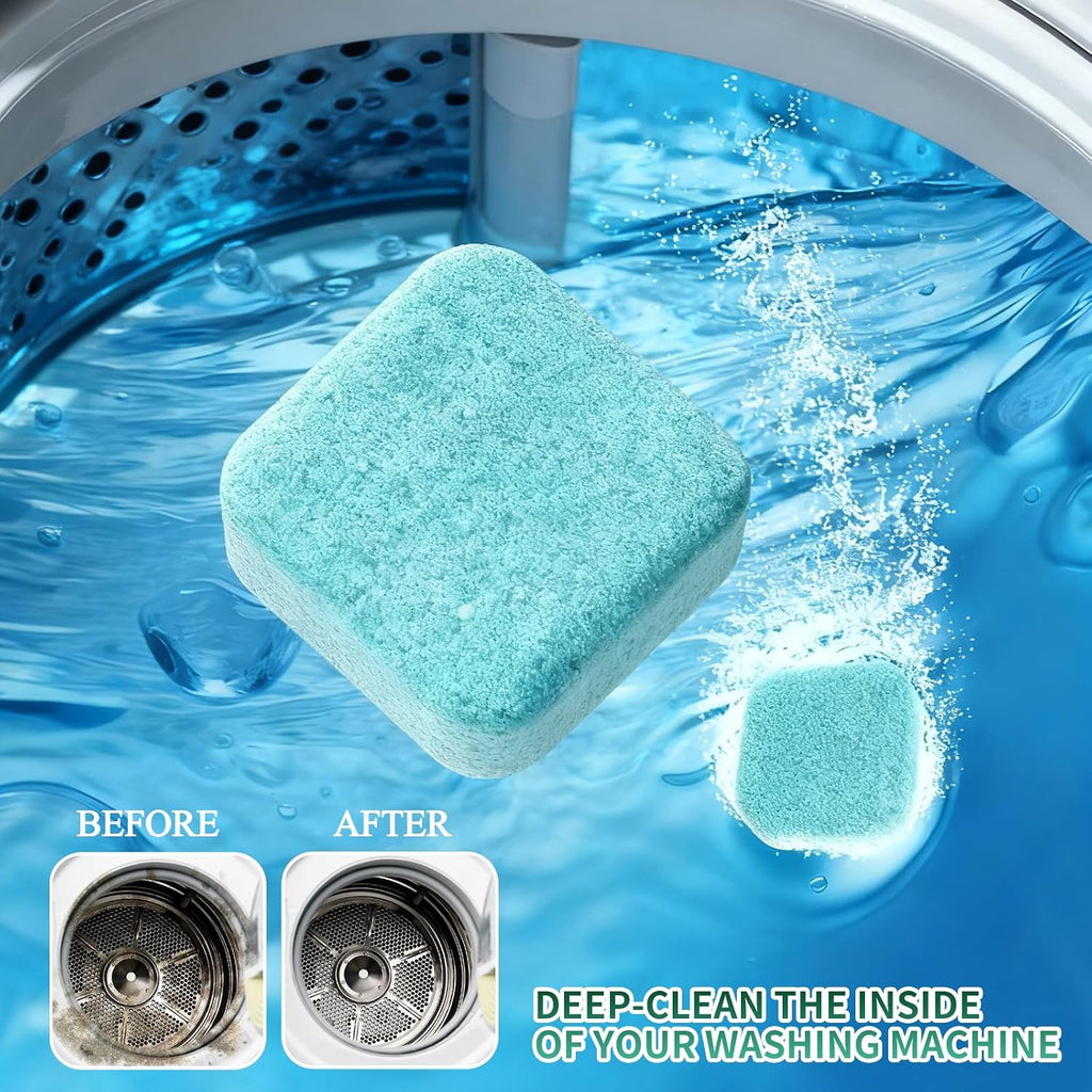 Washer Cleaner Tablets 12-Pack deep clean Pet Hair & Odor Remover