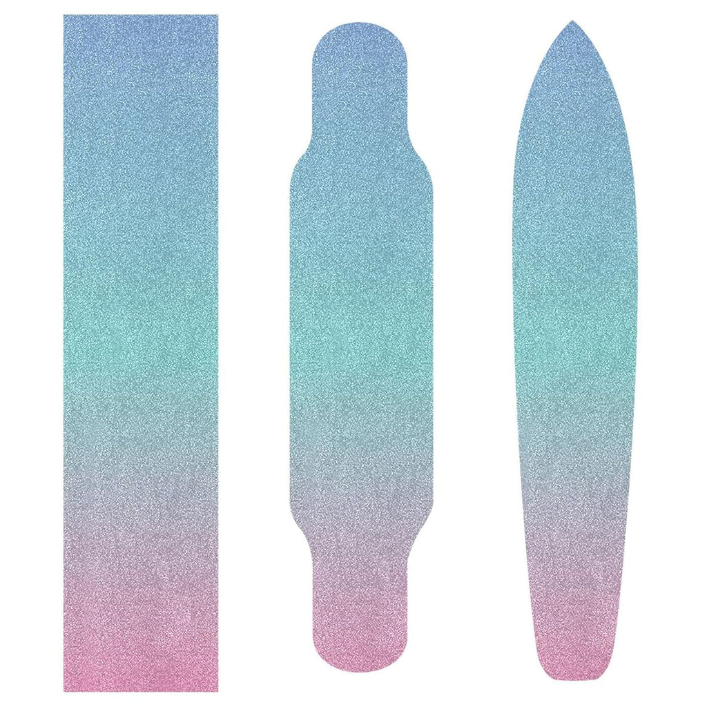Blue Pink Gradient Skateboard Grip Tape Non Slip 33.1"x9.1" Longboard Grip Tapes Scooter Griptape Sheet Sticker
