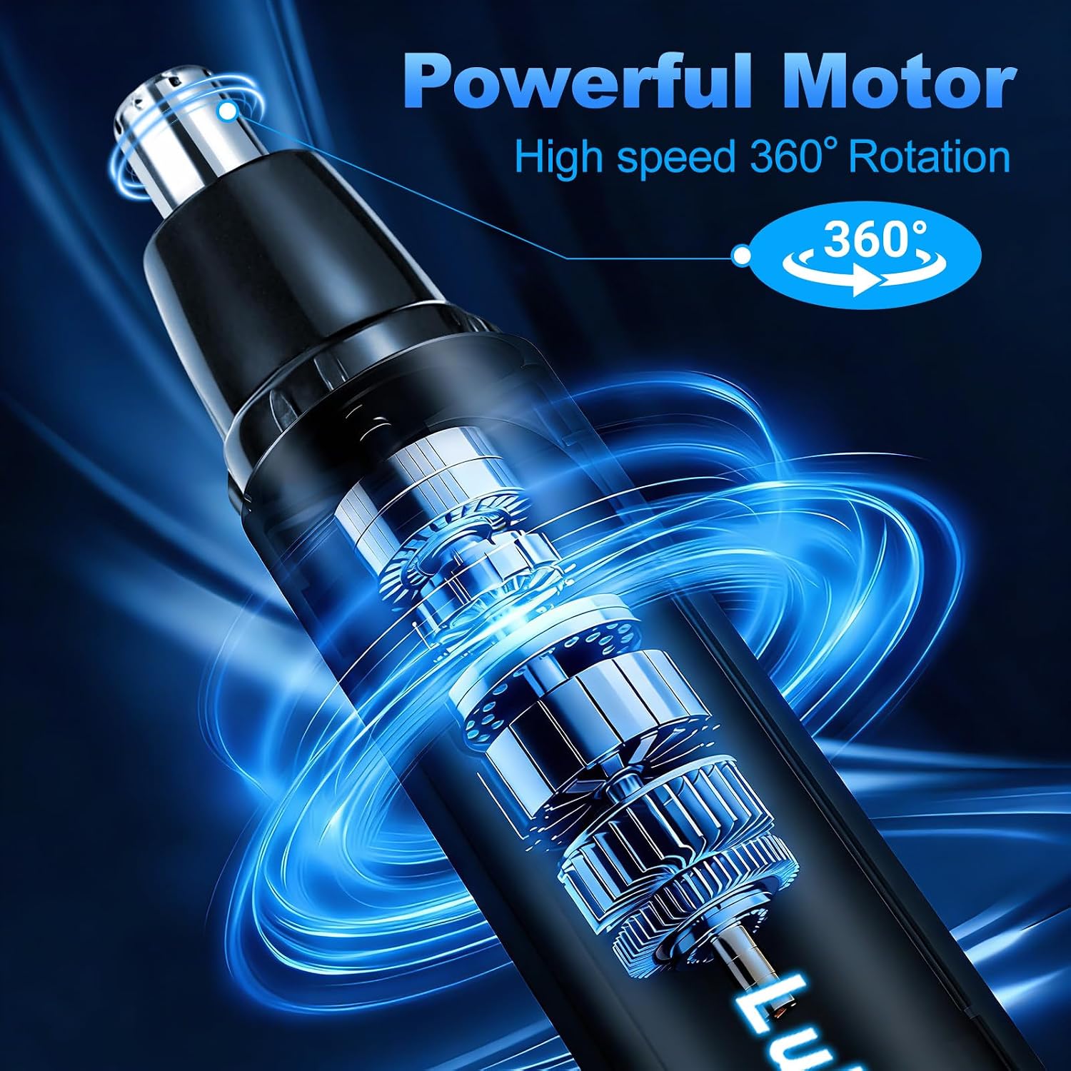 Rechargeable Ear and Nose Hair Trimmer, 4-in-1 Professional Painless Eyebrow & Facial Hair Trimmer for Men Women