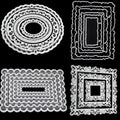 4 Sets Metal Cutting Dies - Frame Dies, Stencils & Moulds for DIY Crafts & Scrapbooking