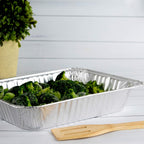 100 COunt Disposable 9 x 13 Aluminum Foil Pans Heavy Weight Half Size Deep