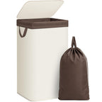 Metal Frame Laundry Hamper with Lid, Tall Laundry Baskets