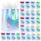 24 Pack Reusable Gift Bags with Handles & 48 Tissue Papers