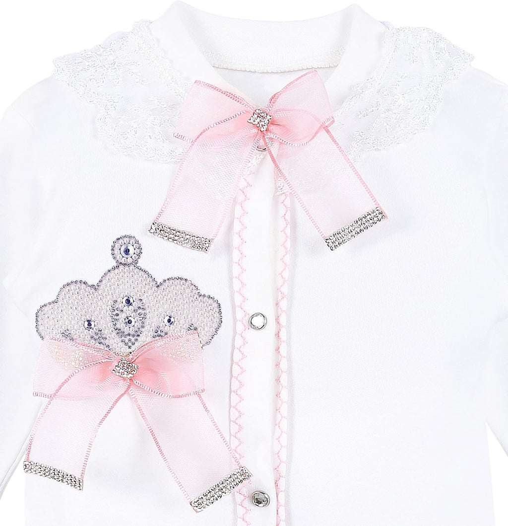 Baby Girl Jewels Crown Layette 3 Piece Gift Set