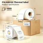 2.25"X1.25" Direct Thermal Labels, Thermal Printer Labels, 1000 Labels/Roll