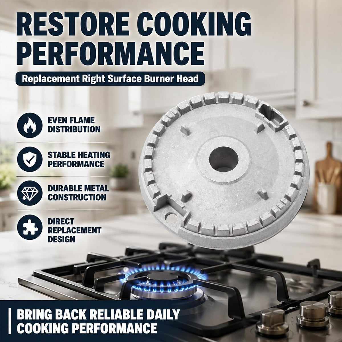 DG62-00074C Burner Head Replacement for Samsung Gas Range Cooktop