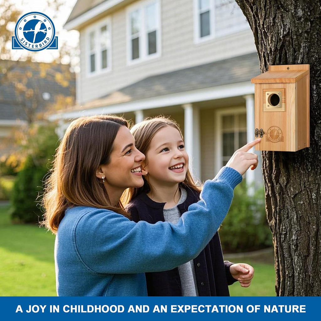 2 Pack Bluebird Houses for Outside, Warming Gifts Bluebird House