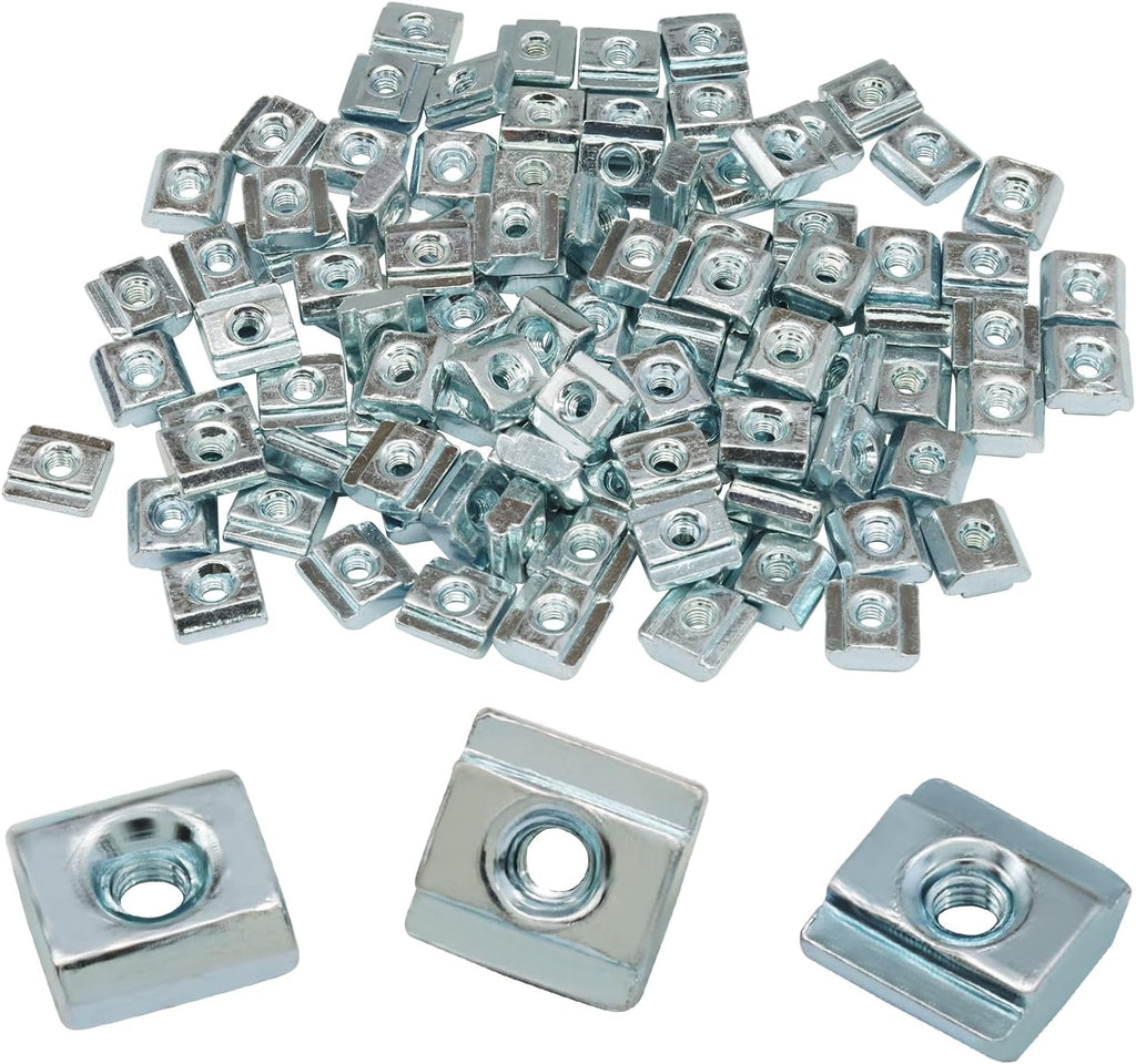 100 Pcs M3 Sliding T Nuts, 2020 Series, Metric M3 Thread