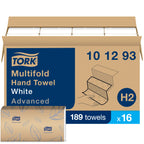 Xpress Soft Multifold Hand Towel White, 16 Packs x 189 Towels, 101293