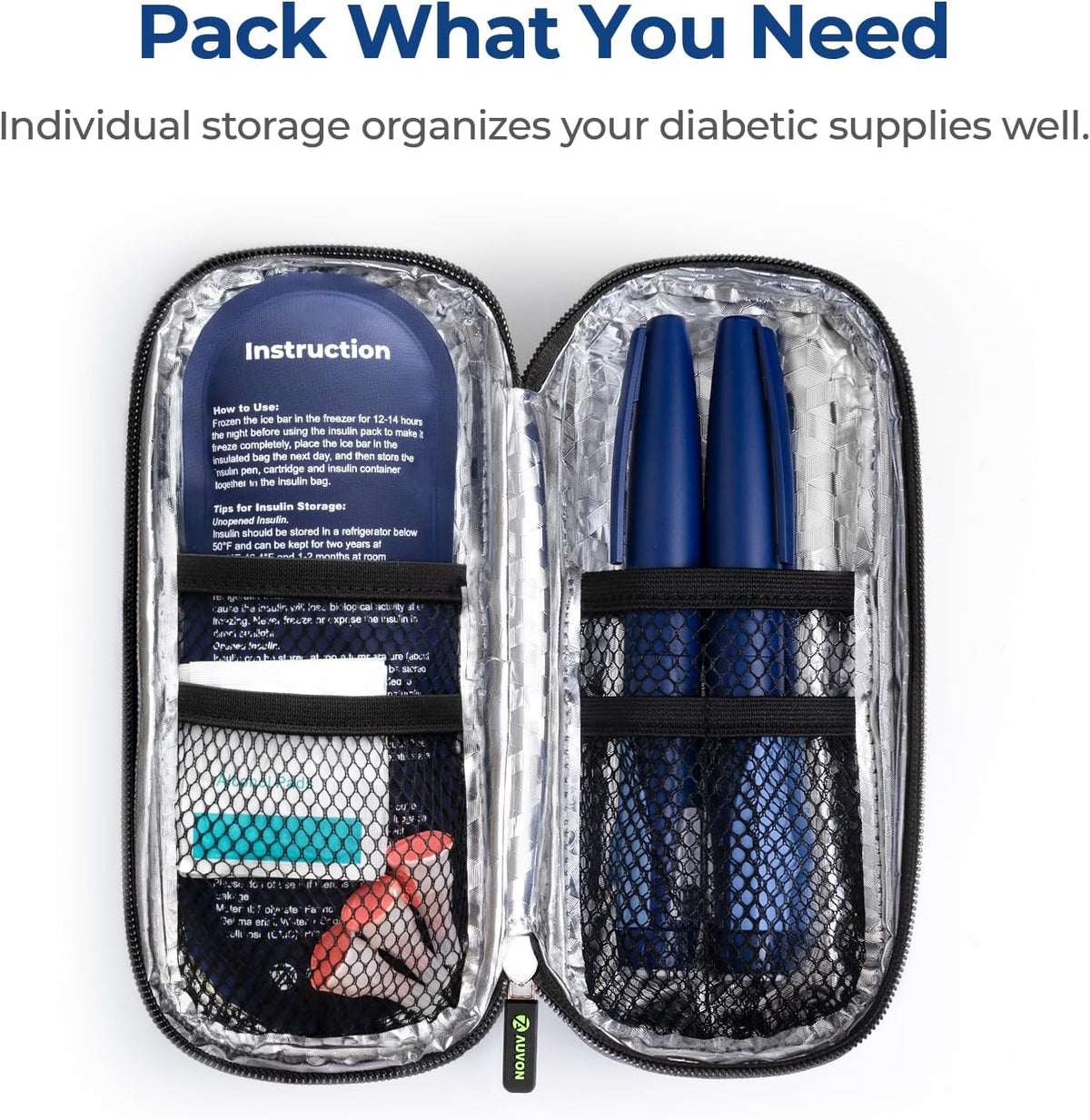 Lightweight Insulin Cooler Travel Case, 3-Layer Thickened Insulation