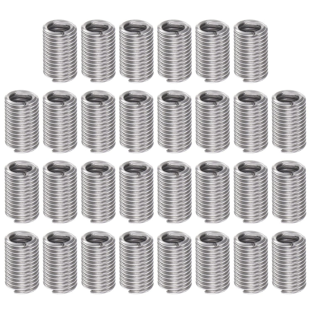 HARFINGTON 30pcs Wire Threaded Inserts 8#-32 UNC 3D 12.6mm