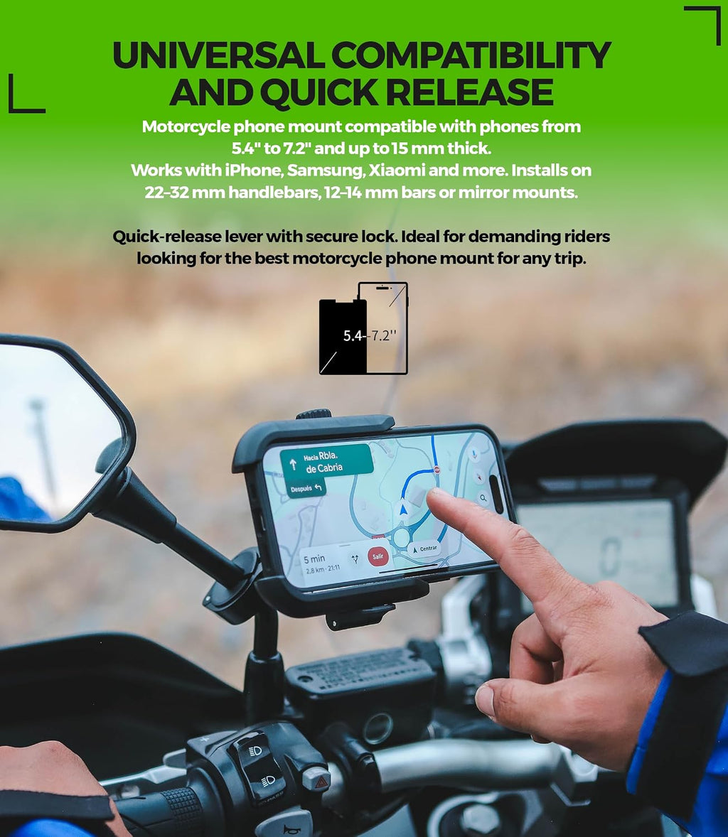 Motorcycle Phone Mount Anti Vibration Mirror & Handlebar Scooter | Cell phone holder for motorcycle with vibration