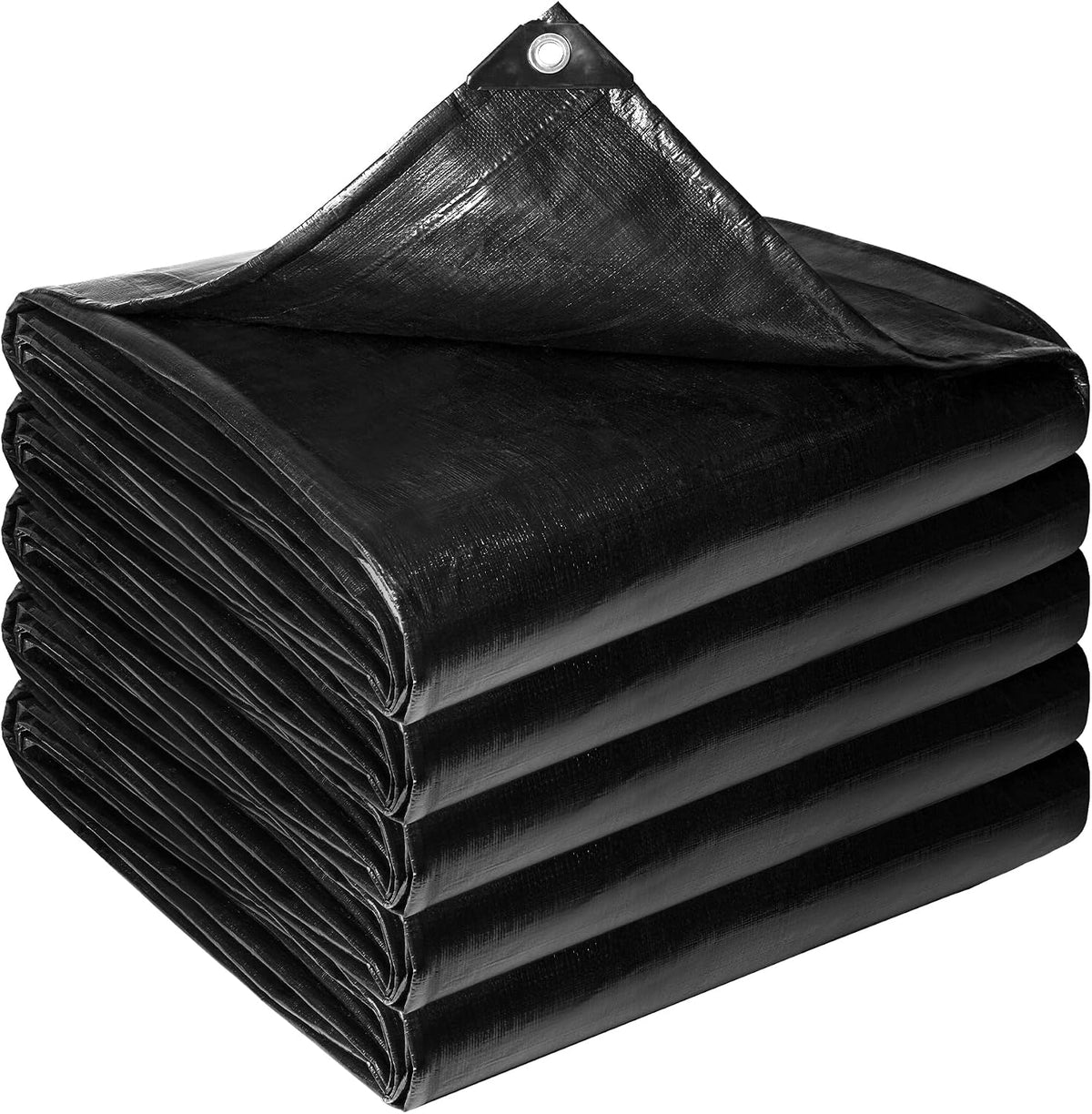 Reinforced PE Pond Liner 25 x 30 FT, 28 Mil Sun Resistant Preformed Pond Liner, Hemmed Edge with Buttonholes Liner
