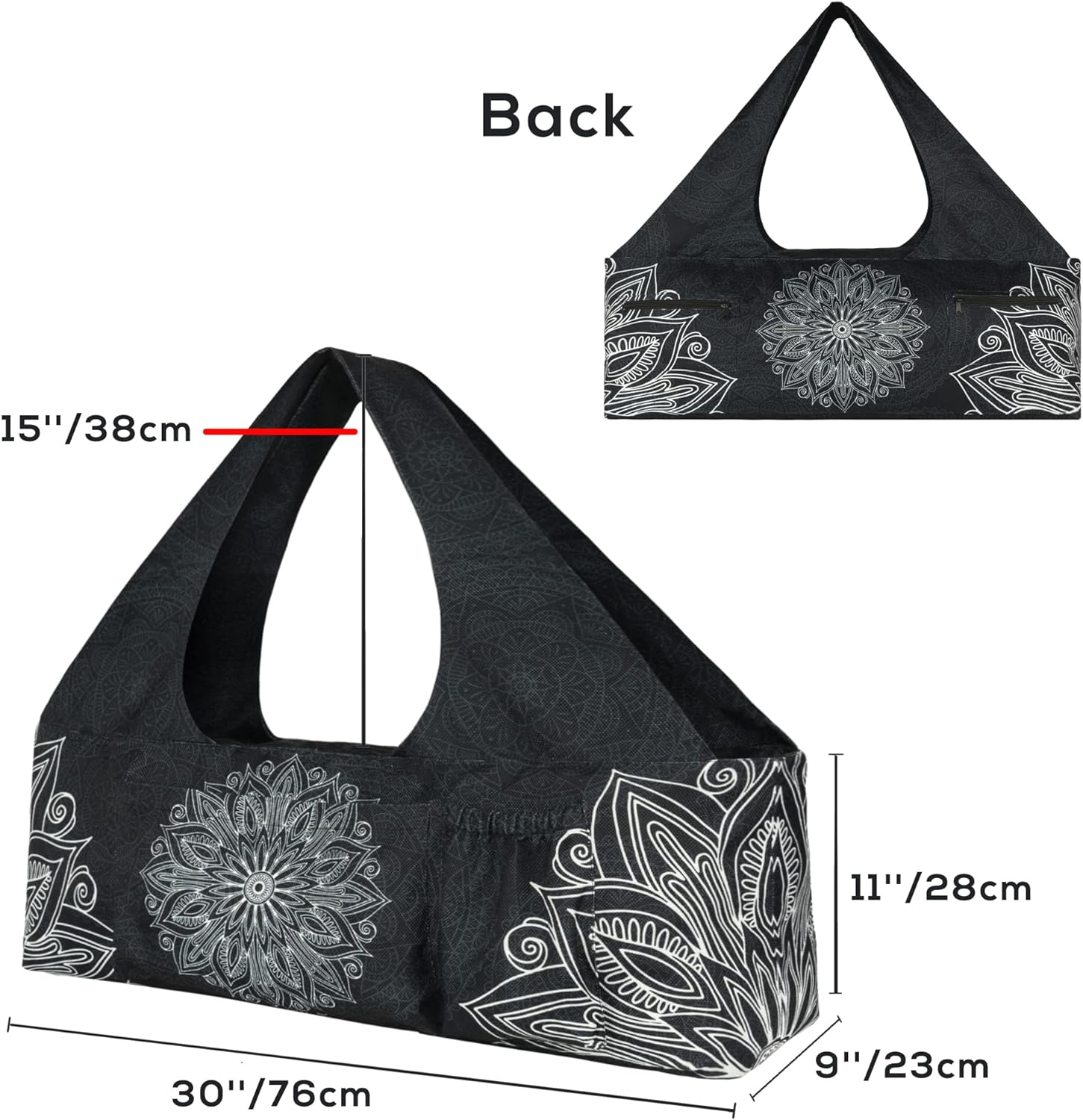 Yoga Mat Bag - Large Yoga Bag with Yoga Mat Strap, Zipper and Pockets - Yoga Bags and Carriers Fits All Your Stuff