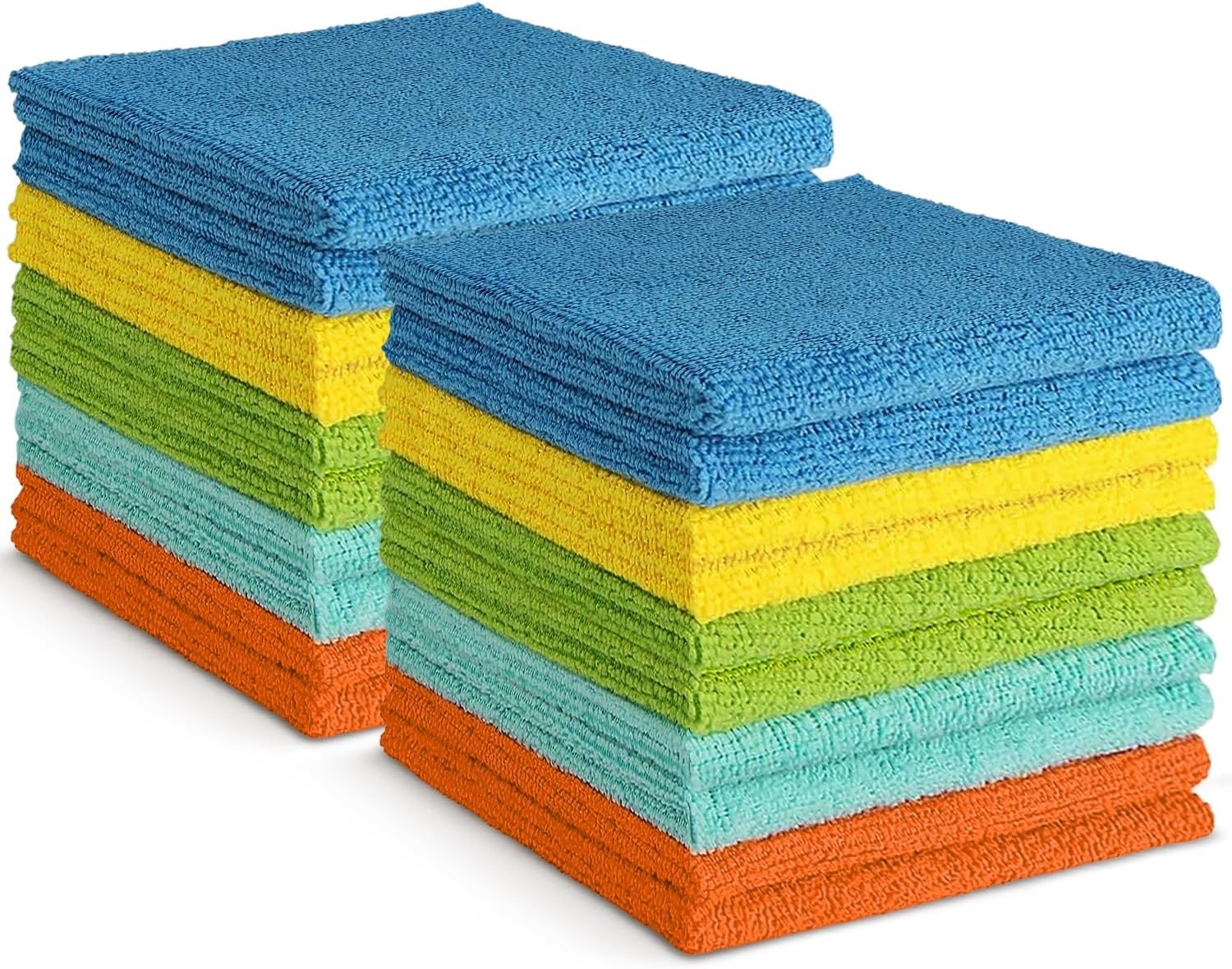 Microfiber Cleaning Cloth, 20PK, Soft Absorbent Rags, Microfiber Towels for Cars, Kitchen Towels, Dusting Cloth for