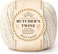 Cotton Butcher Twine 328 Feet, 2mm Kitchen String for Cooking Baker (Beige)