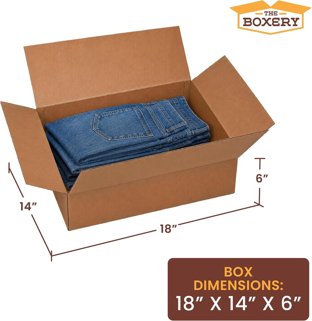 18"x14"x6" Corrugated Shipping Boxes 25-Pack