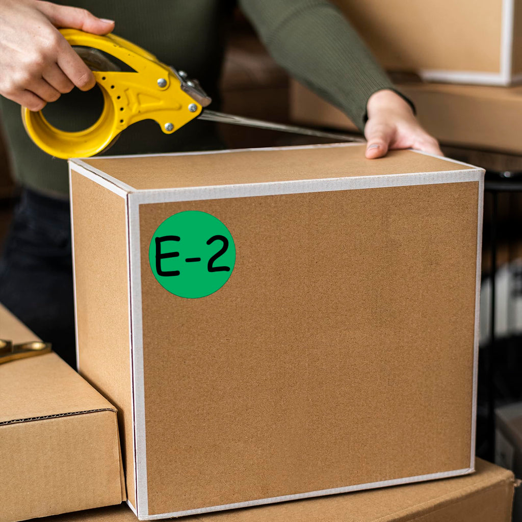 Pack of 500 Round Color Coding Circle Dots Stickers Labels (3", Green)