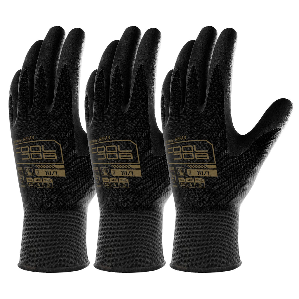 A3 Cut Resistant Safety Work Gloves with Nitrile Rubber Coating
