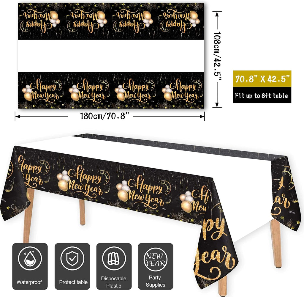New Year Plates & Napkins Party Supplies 2026, New Years Eve Party Supplies Dinnerware for 10 Guests, New Year Party