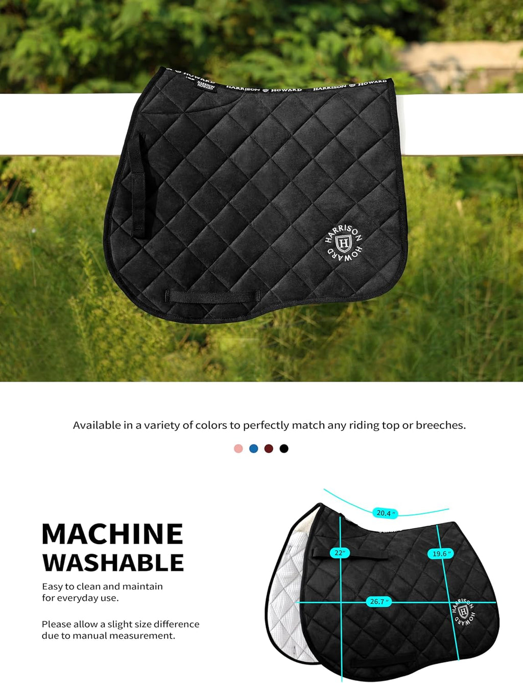 English Saddle Pad for Horse Riding, All Purpose Saddle Pad