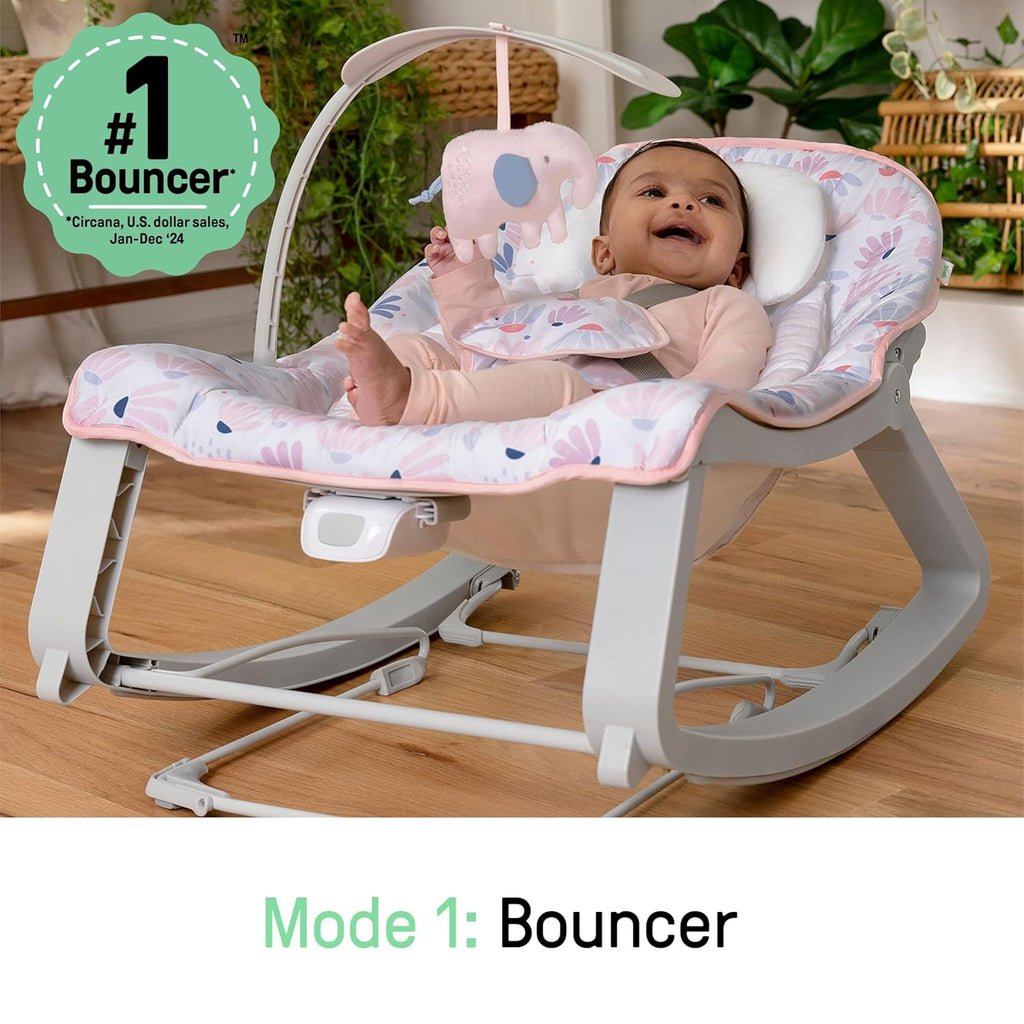 Keep Cozy 3-in-1 Grow with Me Vibrating Baby Bouncer Seat & Infant to Toddler Rocker, Vibrations & -Toy Bar, 0-30
