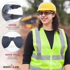 Black Safety Glasses for Men & Women, Bulk, ANSI Z87.1, 12 Pack