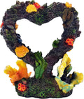 Heart Shaped Aquarium Coral Ornament, Resin Fish Tank Decoration