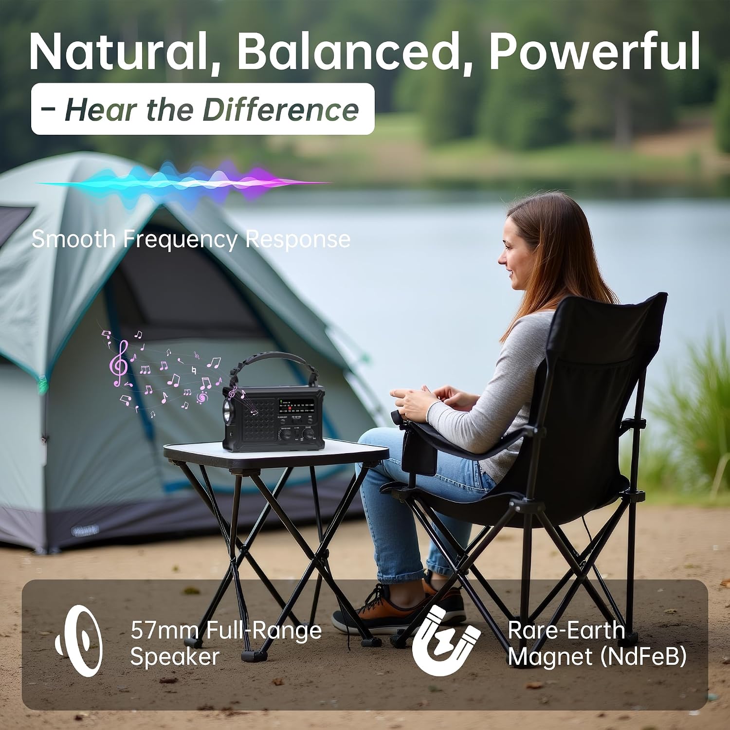 Emergency Weather Radio NOAA Alert with Battery Backup 12000mAh | Solar Hand Crank, Radios Portable AM FM LED