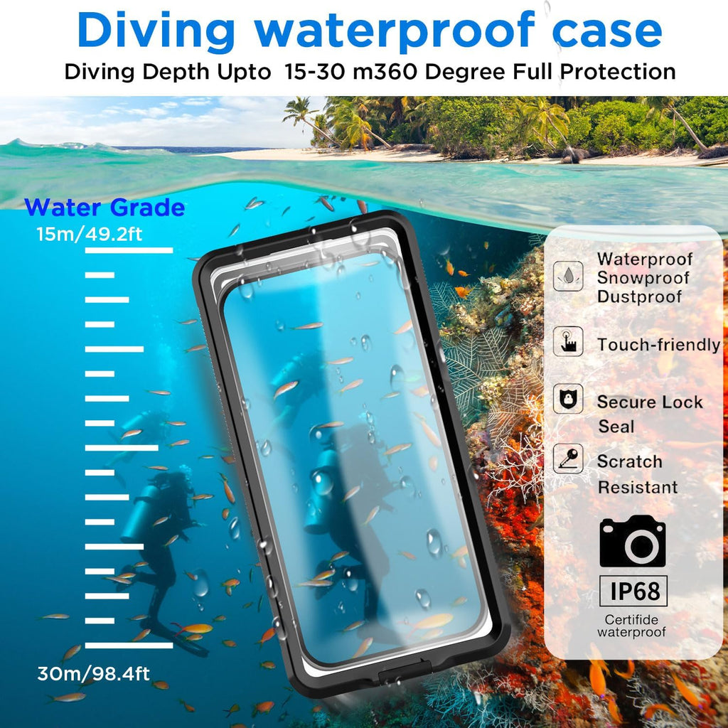 Waterproof Phone Case,Universal Self-Check Function Underwater Pouch Dry Bag Beach Travel Essentials Tech Gadgets for
