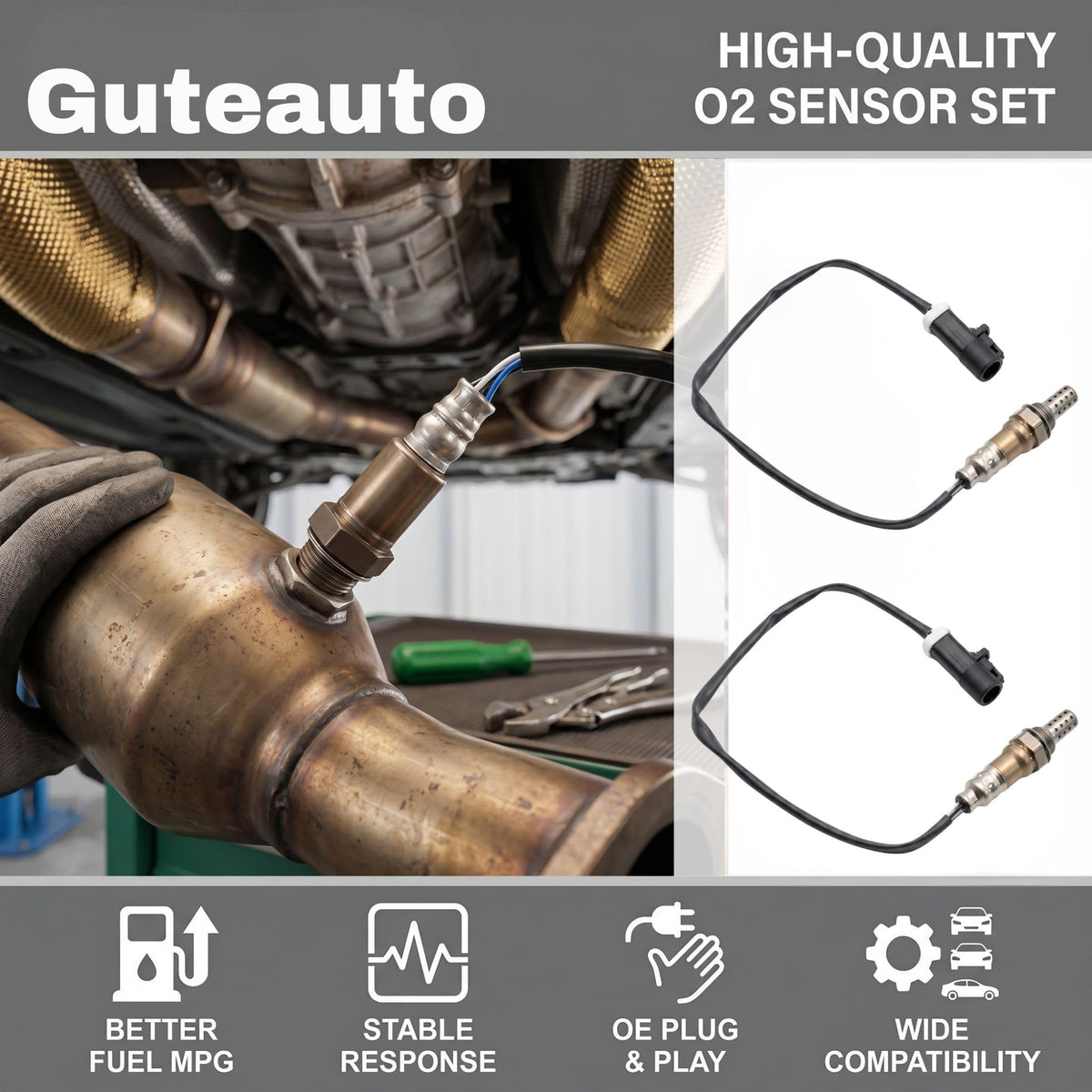 Guteauto Oxygen O2 Sensor Set 2344403 for Ford F150 Explorer