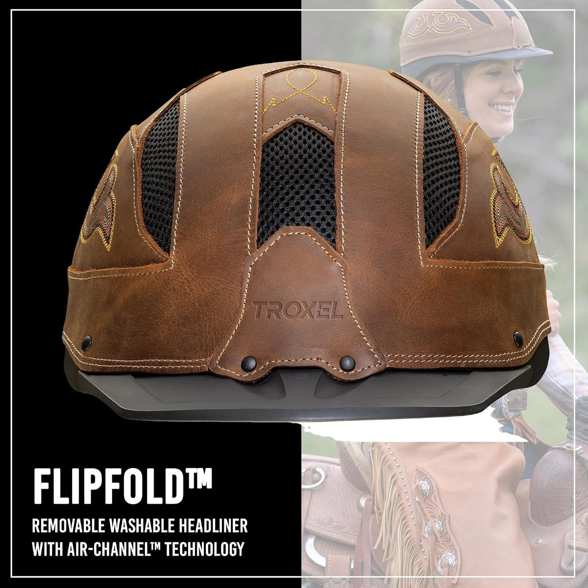 Cheyenne Rugged Horse Riding Helmet, Low-Profile, Self-Adjustable Design, Safety Horseback Riding Gear