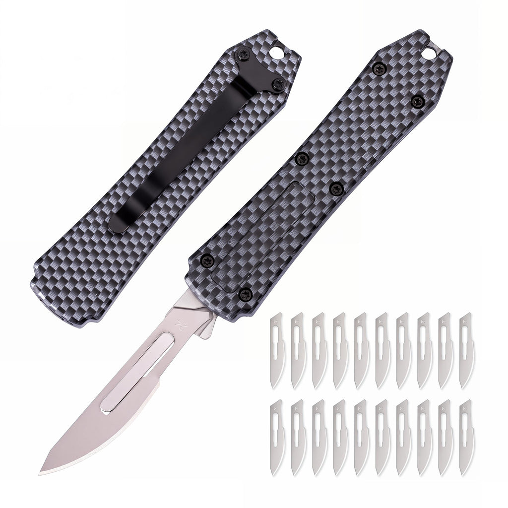 Folding Utility Knife Quick Change Box Cutter with 20 Blades