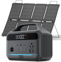 Portable Power Station 600W with 80W Solar Panel, 288Wh LiFePO4 Solar Generator, Dual AC Outlets, 100W USB-C PD, Fast