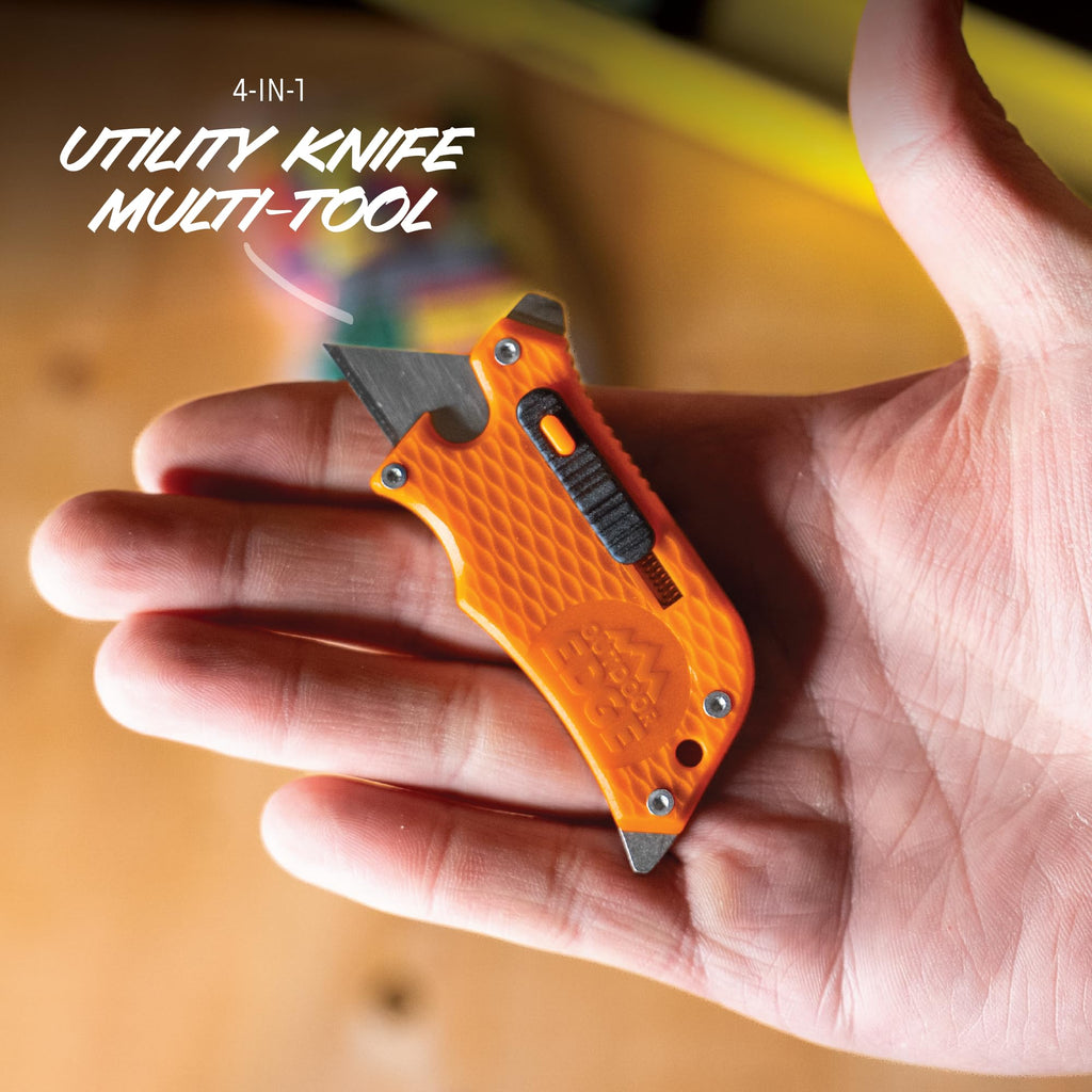 SlideWinder - Utility Knife Multitool with Standard Replaceable Razor Blade, Screwdrivers, Prybar, Bottle Opener and