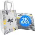 Thank You Paper Bags with Handles (110 Bulk) White