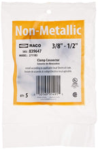 RACO 2711B5 Connector, Squeeze, NMSC Cable, 1/2-Inch, Zinc, 5-Pack