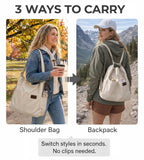 Women's Convertible Backpack 3Way Tote Bag
